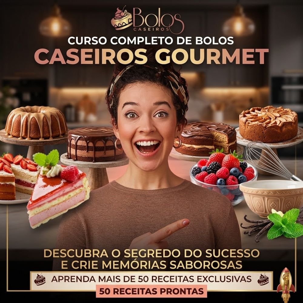 Foto de bolo caseiro gourmet de chocolate com cobertura brilhante em curso em vídeo para confeiteiras.