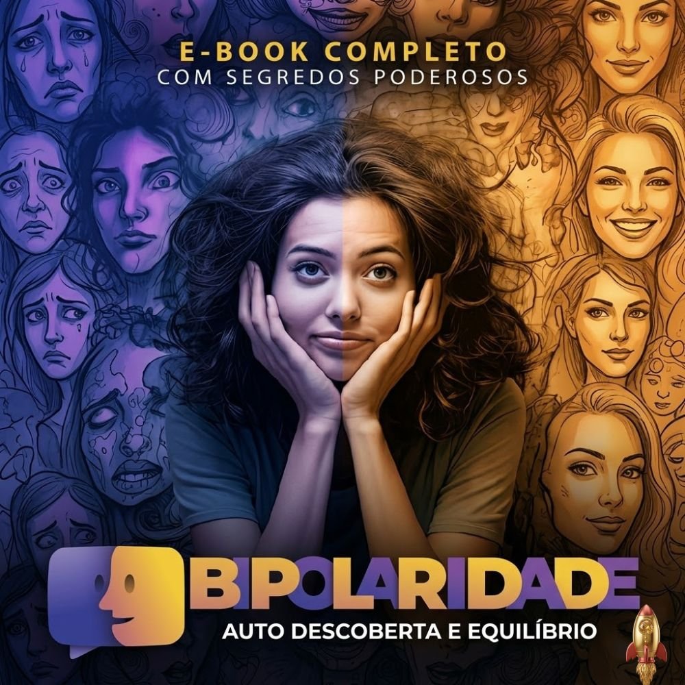 LUSTRAÇÃO SIMBÓLICA REPRESENTANDO AS OSCILAÇÕES DE HUMOR E O CAMINHO PARA O EQUILÍBRIO NA BIPOLARIDADE.